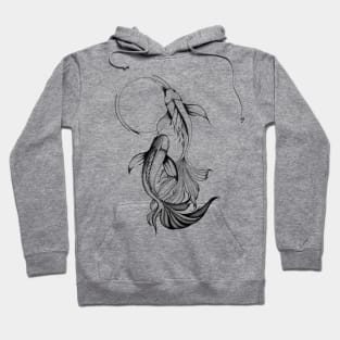 Koi fish couple | Enso circle | Love dance | Feng shui Hoodie